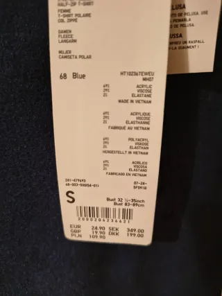 Camiseta polar Uniqlo Heattech azul talla S