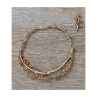 Corona de boda/comunión vintage beige