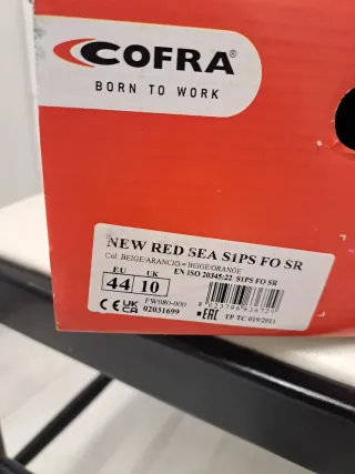 Zapatos de seguridad Cofra beige/naranja