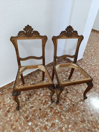 Butacas tallada. Encoladas. Fuertes.