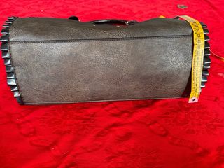 Borsa Caffè Noir Pelle Marrone Dettagli Neri