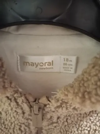 Abrigo bebé Mayoral oso peluche