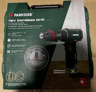 Taladro atornillador parkside 12v completo