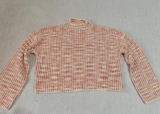 Jersey de mujer cuello alto estampado