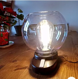 Lampada vintage vetro trasparente