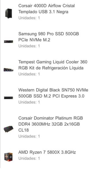 PC Gaming Ryzen 7 5800X / RTX 3060 Ti / 32GB RAM