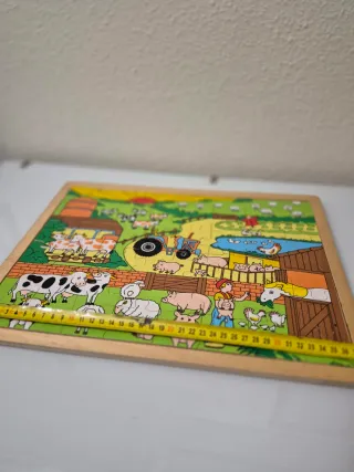 Puzzle Madera Granja Niños
