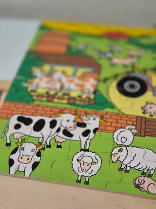 Puzzle Madera Granja Niños