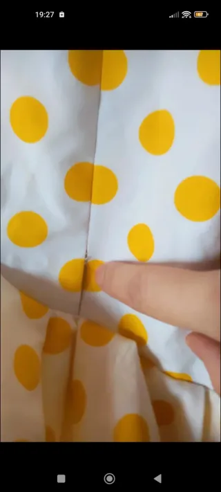 Traje Flamenca Lunares Amarillo Blanco Talla Única