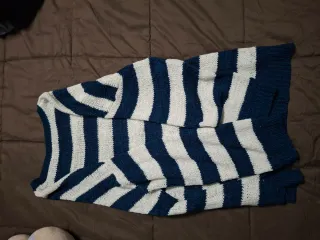 Jersey de punto rayas azul y blanco