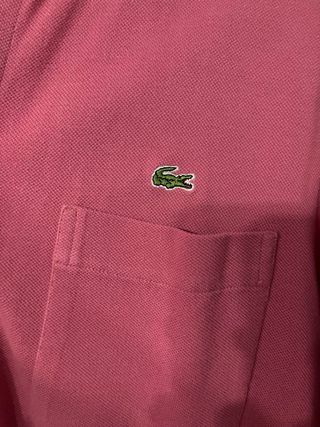 Polo Original Lacoste manga corta rosa.