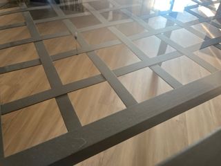 Mesa de centro cristal y acero