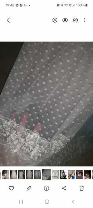 Vestido de comunión blanco con lazada azul ,limpio