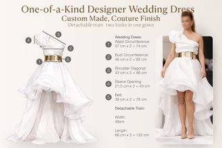 Vestido de Novia Blanco y Dorado