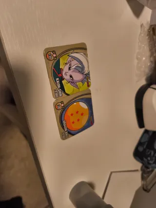 2 Tazos STAKS Dragon Ball Kaioh-Shin y Bola