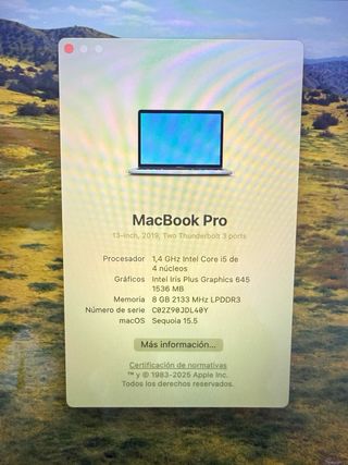 MacBook Pro i5 Plata