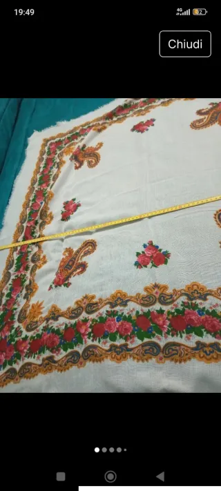 Foulard vintage anni '70 floreale