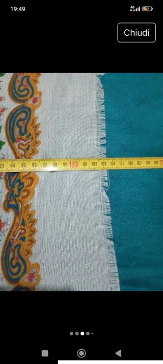 Foulard vintage anni '70 floreale