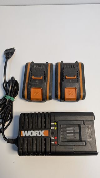 Pack 2 Baterías WORX 20V 2.0Ah + Cargador