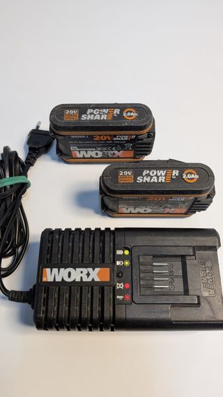 Pack 2 Baterías WORX 20V 2.0Ah + Cargador