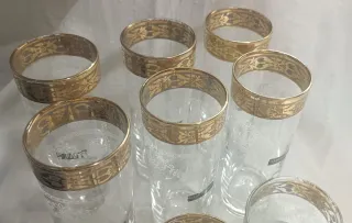 Bicchieri whisky con bordo oro