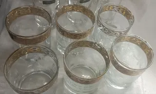 Bicchieri whisky con bordo oro