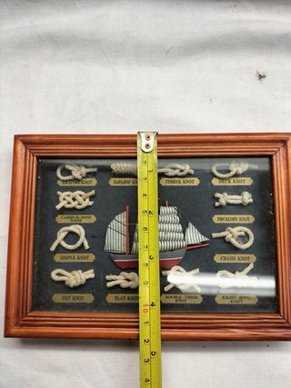 Quadro diorama Náutico com réplica de caravela