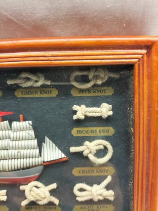 Quadro diorama Náutico com réplica de caravela