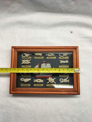 Quadro diorama Náutico com réplica de caravela