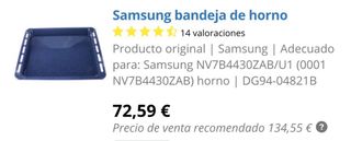 Bandejas Horno Samsung