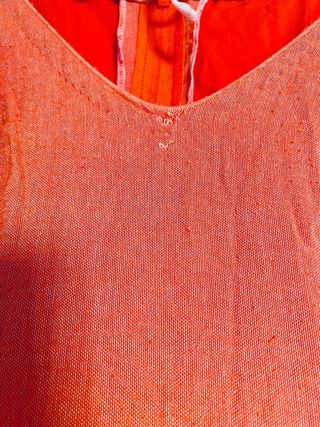 Traje Flamenca Coral Volantes Encaje