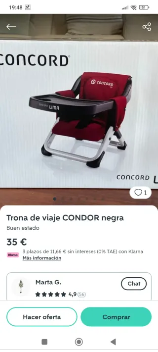 Trona de viaje Concord