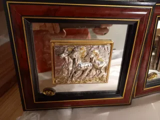 Cuadros relieve italianos madera y metal