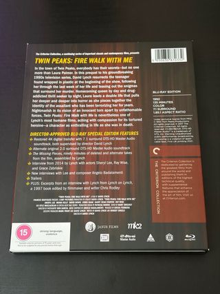 Twin Peaks: Fire Walk With Me Blu-ray Criterion