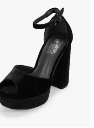 Sandalias tacón negras plataforma