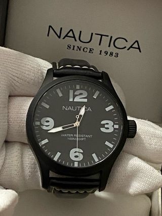 Orologio Nautica Nero Nuovo 43mm