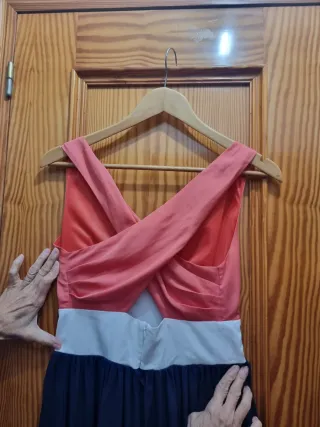 Vestido de fiesta floral plisado