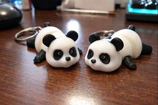 Llavero panda impreso en 3D, ideal para regalo. Li