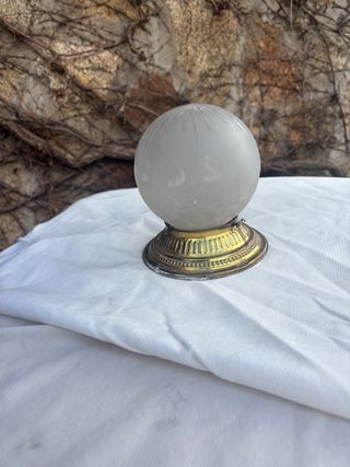 Lámpara globo vintage latón y cristal