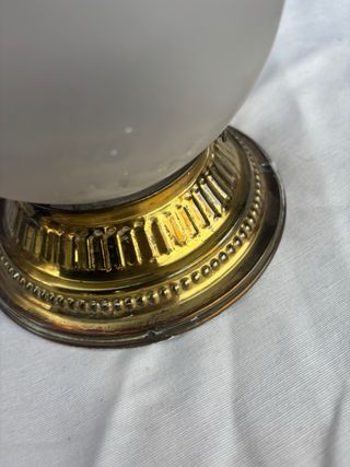 Lámpara globo vintage latón y cristal