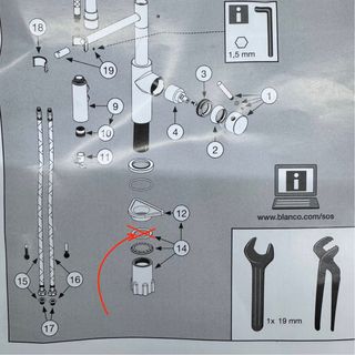 Grifo de cocina BLANCO CATRIS-S Flexo