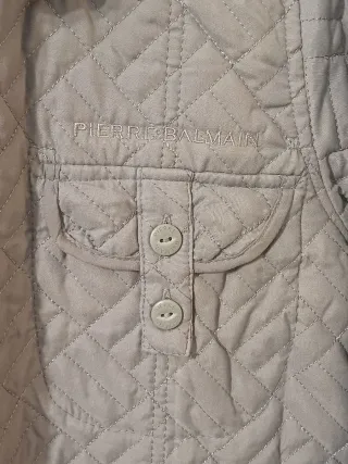 Giacca Balmain grigia trapuntata