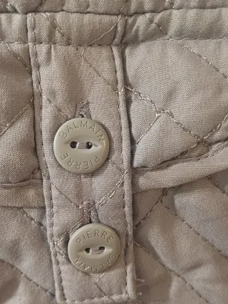 Giacca Balmain grigia trapuntata