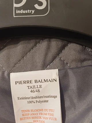 Giacca Balmain grigia trapuntata