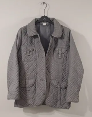 Giacca Balmain grigia trapuntata