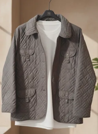 Giacca Balmain grigia trapuntata