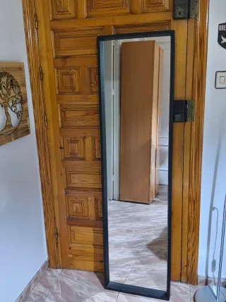 Espejo Marco Negro Madera