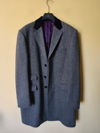 Cappotto Lana Grigio Taglia L