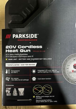 Pistola de calor Parkside 20v PERFORMANCE