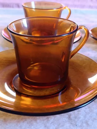 Juego 6 tazas café Duralex ámbar
